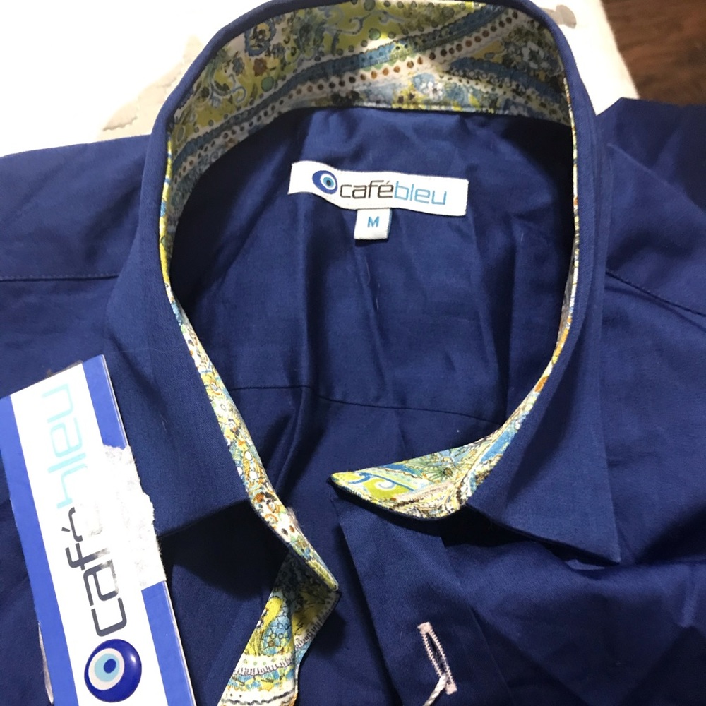 Royal blue button up dress shirt from Nords